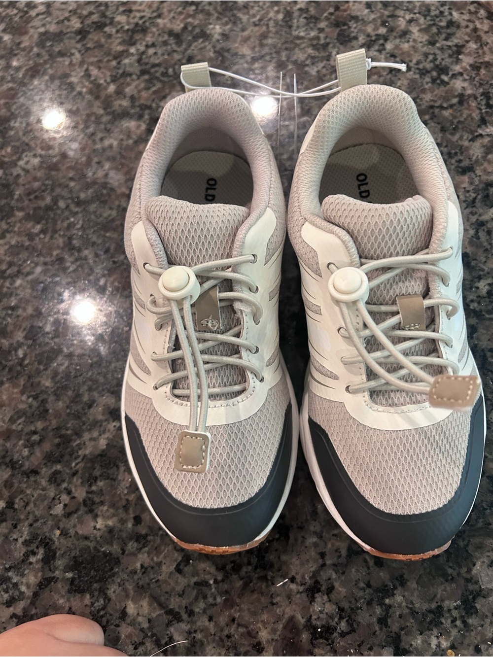 Old Navy Light Gray & White Kids Sneakers